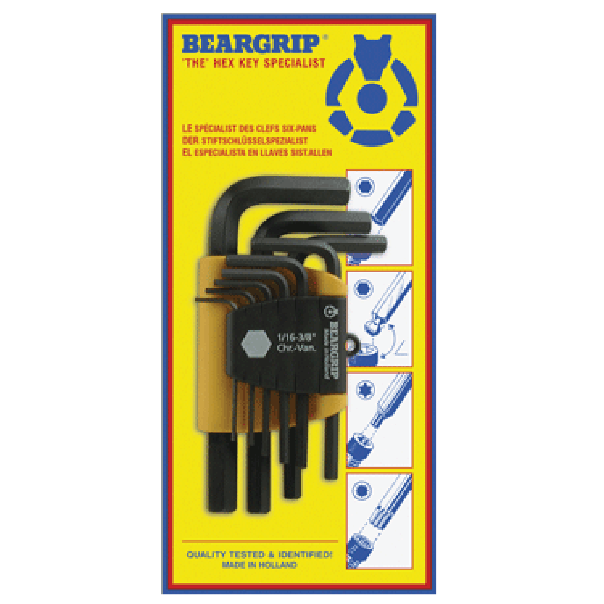 HEXAGONAL KEYS BS 2470, 54º-56º HRc 1246